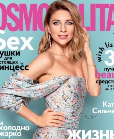 Женщина-весна! Наша любимая Катя Сильченко на обложке апрельского номера Cosmopolitan