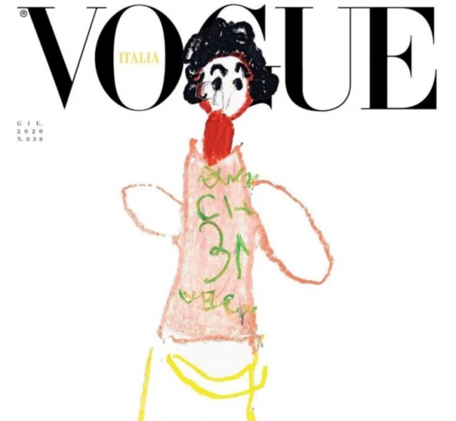 «Наш новый мир»: Дети нарисовали обложки Vogue Italia и это очень мило