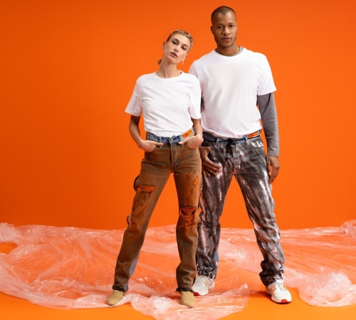 Херон Престон и Хейли Бибер в кампейне Levi's в честь дня рождения «оригинальной голубой пары джинс»
