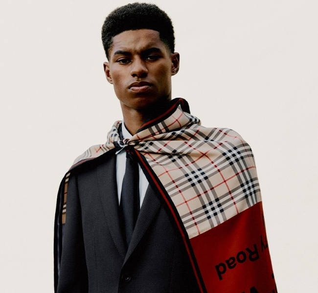 Burberry и футболист Маркус Рэшфорд объединяют усилия для поддержки молодых людей во всем мире