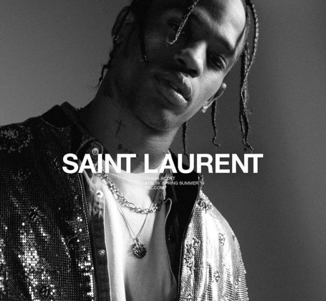 Трэвис Скотт : Новое лицо Saint Laurent