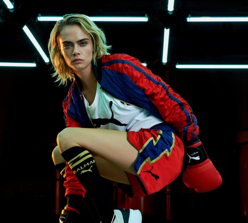 Balmain, PUMA и Кара Делевинь запускают спортивно-кутюрную совместную коллекцию