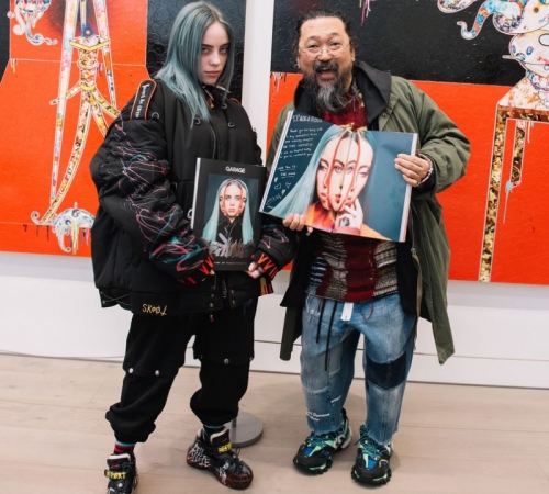 Смотрите тизер совместной работы Billie Eilish и одного из самых известных художников современности Такаши Мураками