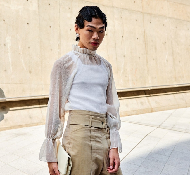 Практичность и андрогинность: Модные образы гостей показов Seoul Fashion Week SS20
