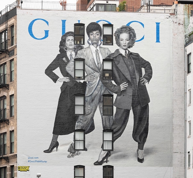 Gucci празднует 1950-е, 60-е, 70-е и 80-е с помощью новых крутейших муралов