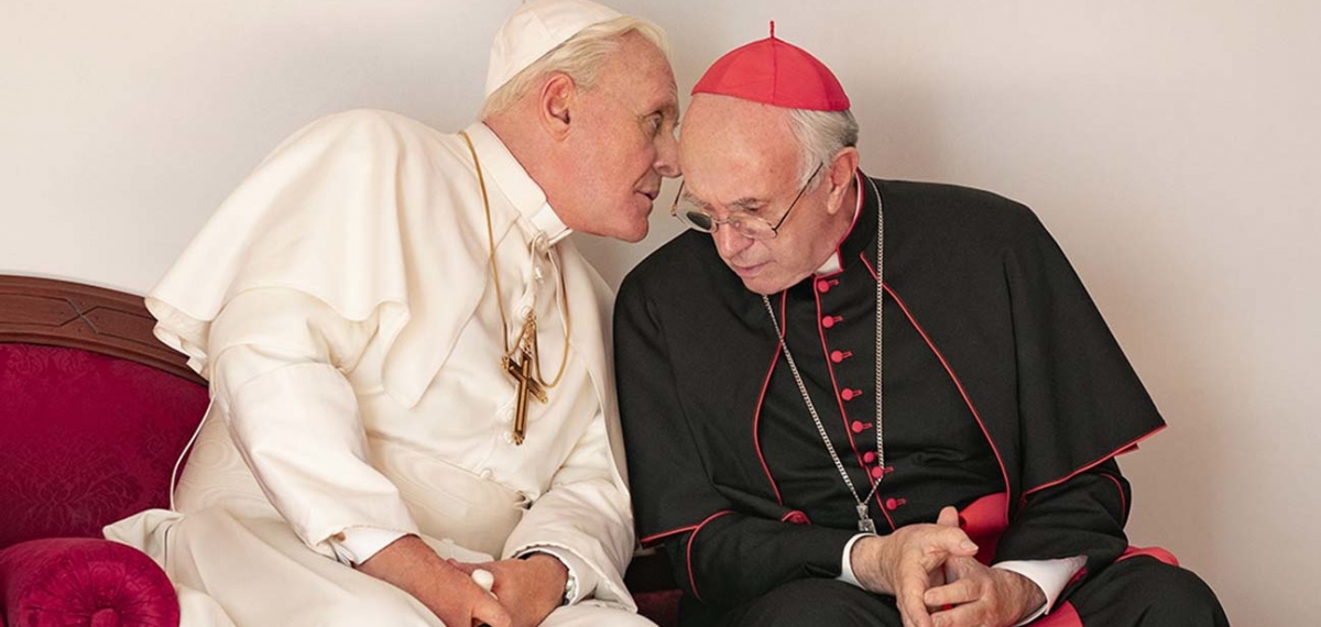 Ватиканские игры: Энтони Хопкинс и Джонатан Прайс в новом трейлере «Два папы»