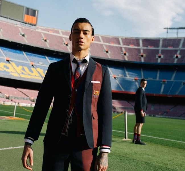 Для чемпионов: Thom Browne и ФК «Barcelona» создали совместную благотворительную капсулу