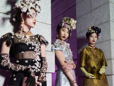 Цветущая сакура на кутюрном показе Dolce & Gabbana в Токио