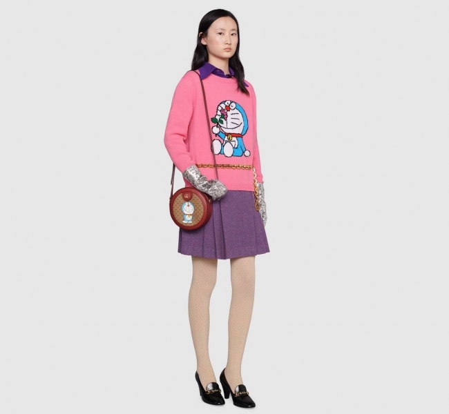 Gucci посвятили праздничную коллекцию японскому аниме-котику Дораэмону